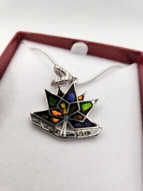 Korite Ammolite Canada 150 Commemorative Pendant